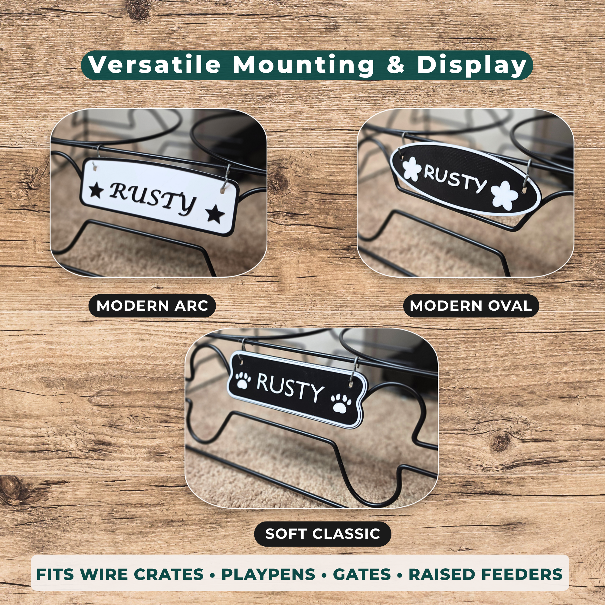 Custom 3D Printed Pet Name Plate | Personalized Pet Sign