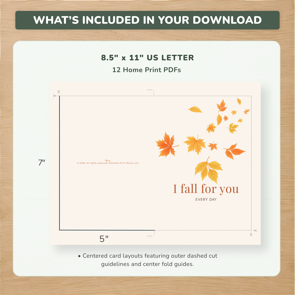 12-Month Minimalist Watercolor Greeting Card Bundle | Digital Download