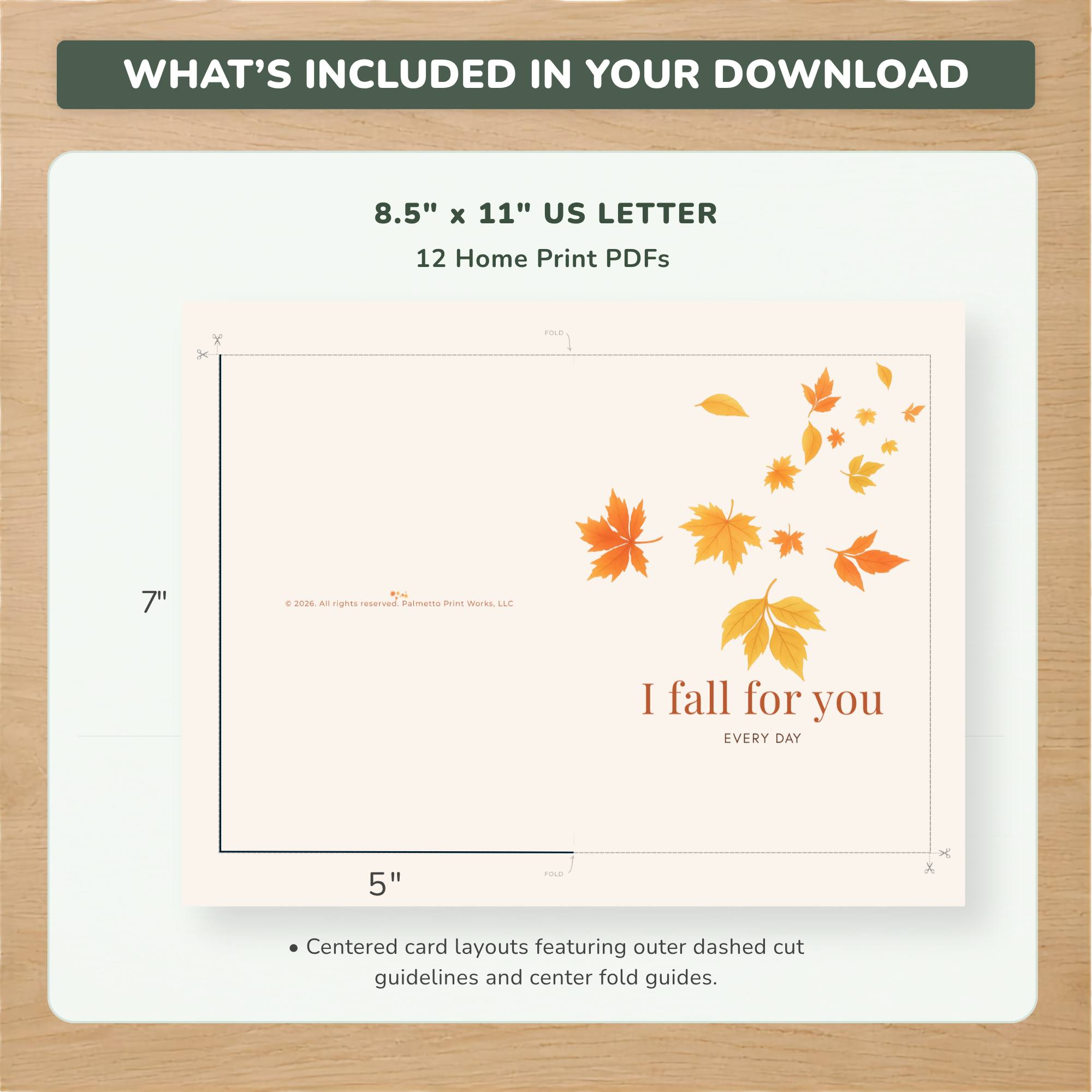 12-Month Minimalist Watercolor Greeting Card Bundle | Digital Download