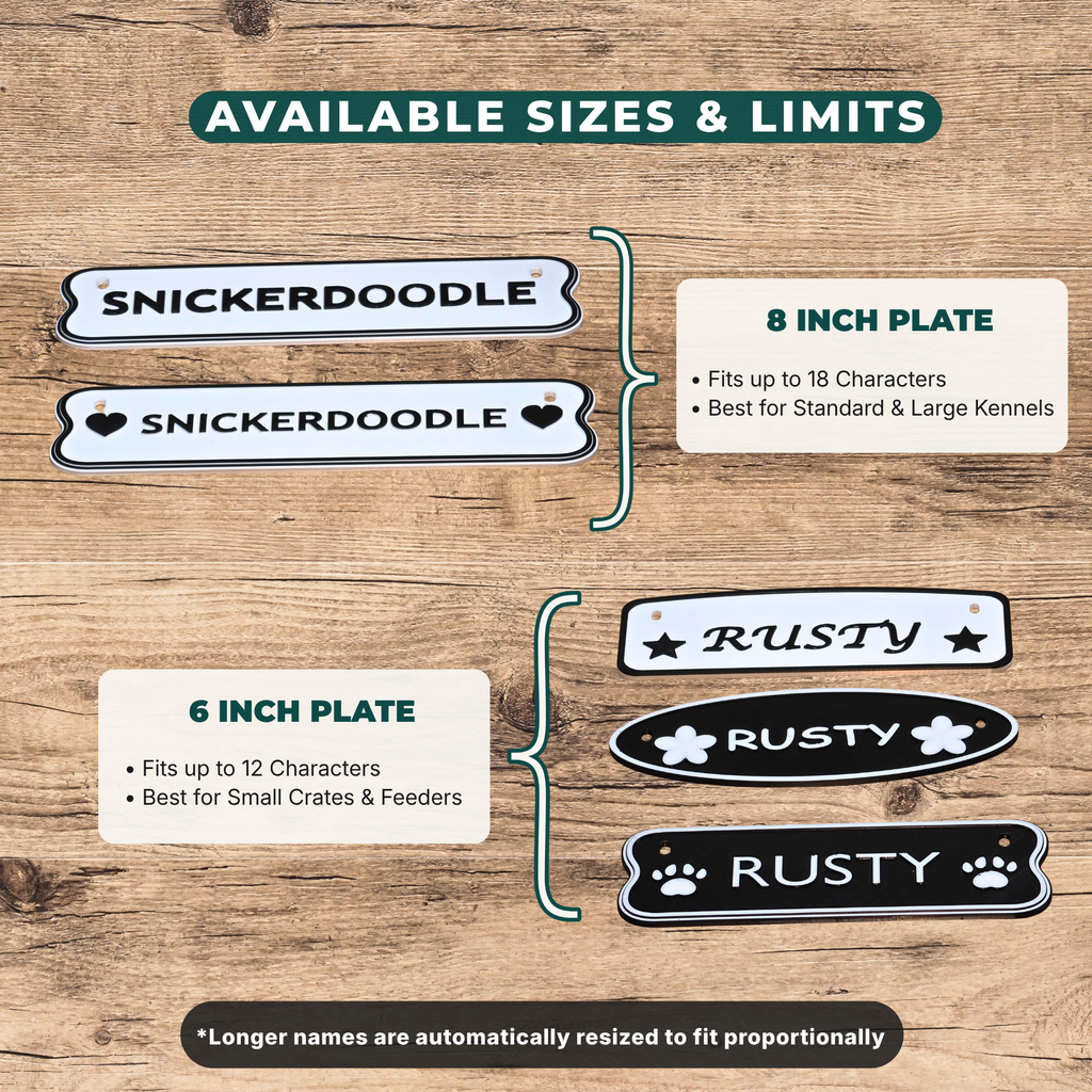Custom 3D Printed Pet Name Plate | Personalized Pet Sign