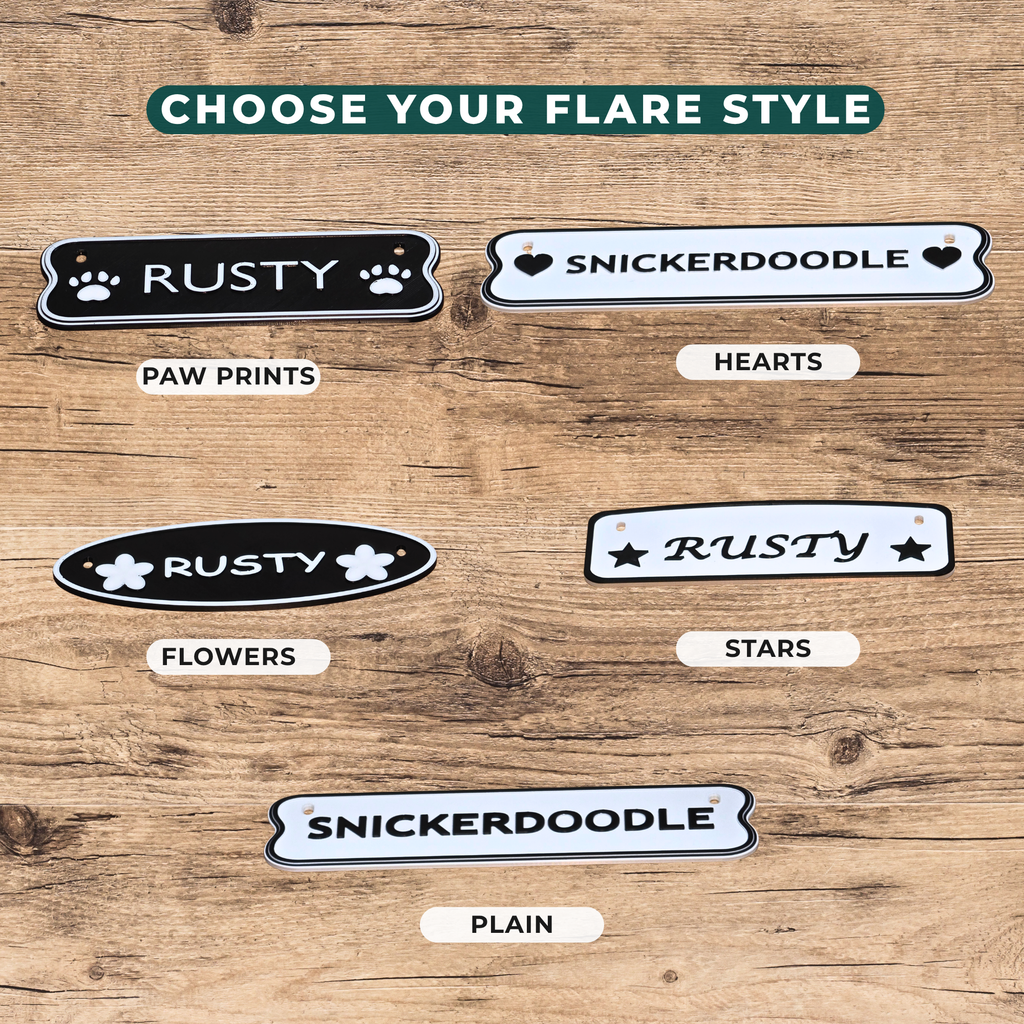 Custom 3D Printed Pet Name Plate | Personalized Pet Sign
