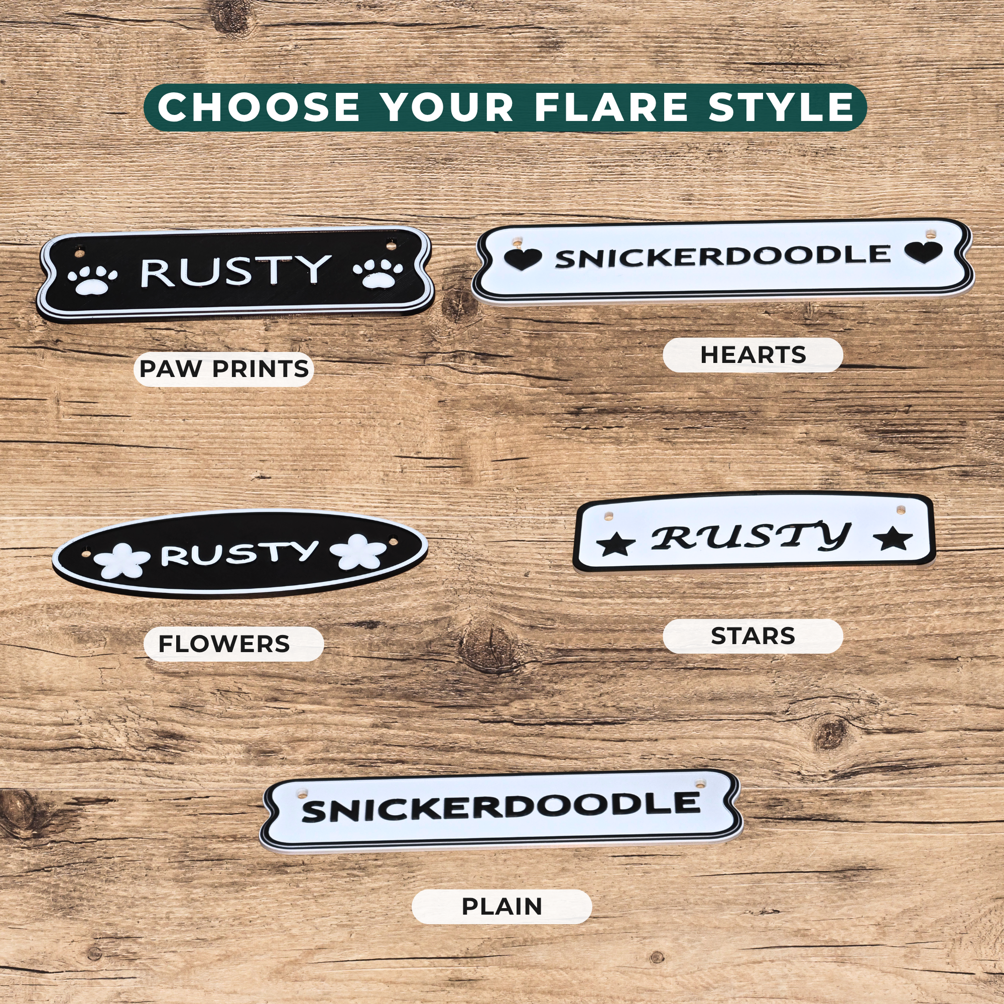 Custom 3D Printed Pet Name Plate | Personalized Pet Sign
