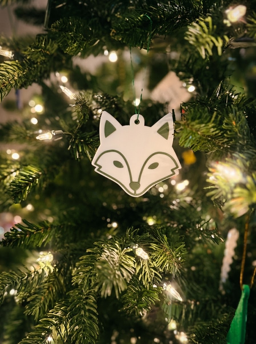 Fox face ornament from the Winter Wildlife Set